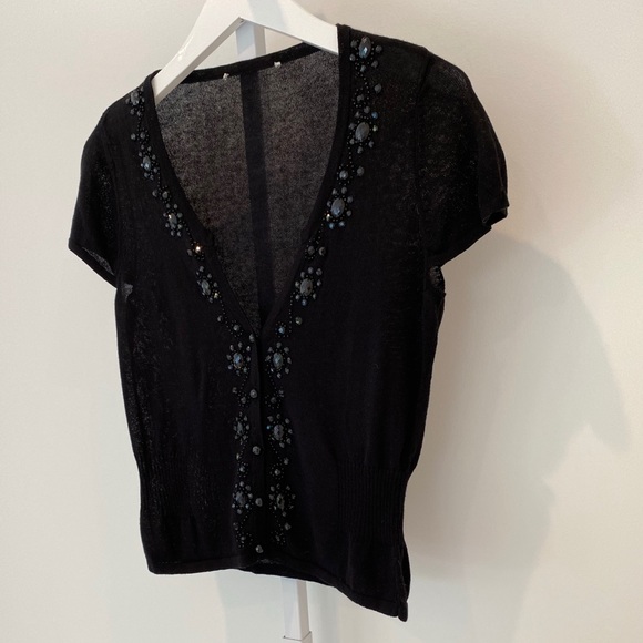 WHITE HOUSE BLACK MARKET EMBELLISHED KNIT SMALL - Picture 5 of 16